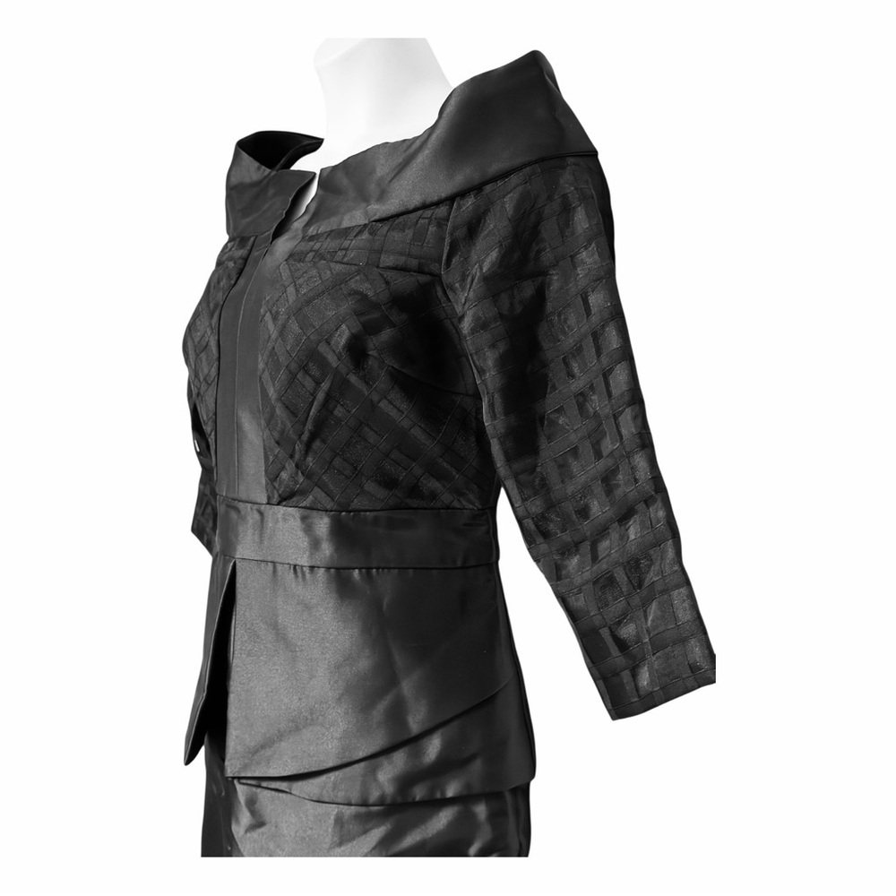 Midnight Velvet Catalog Business Formal Corporate Goth Black Widow Funeral Dress - Picture 9 of 15